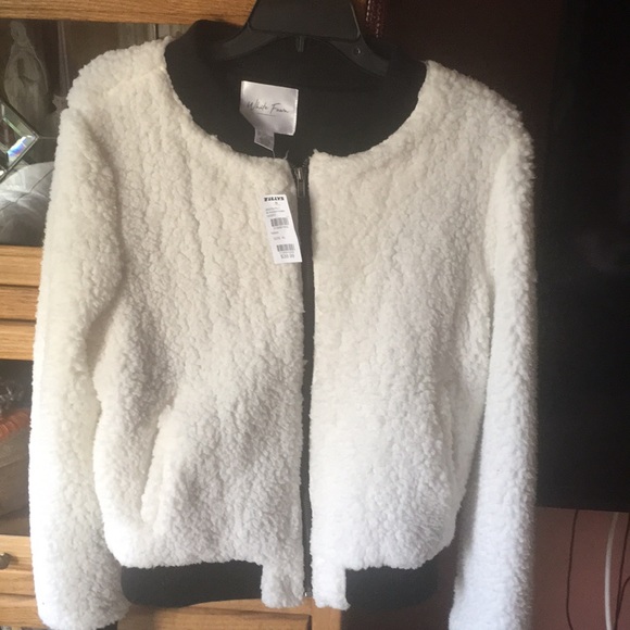 white fawn Jackets & Blazers - Beautiful soft black/white lightweight jacket.